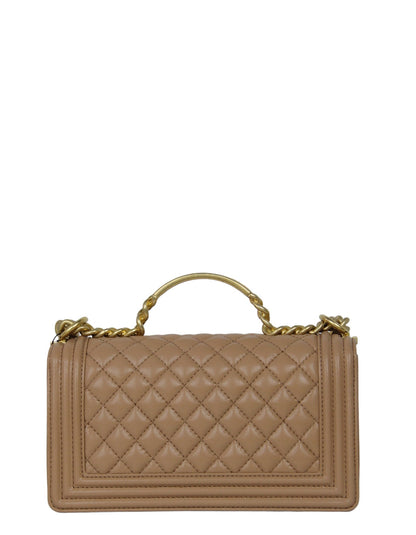 Chanel 2023 NWT Dark Beige Caviar Medium Top Handle Boy