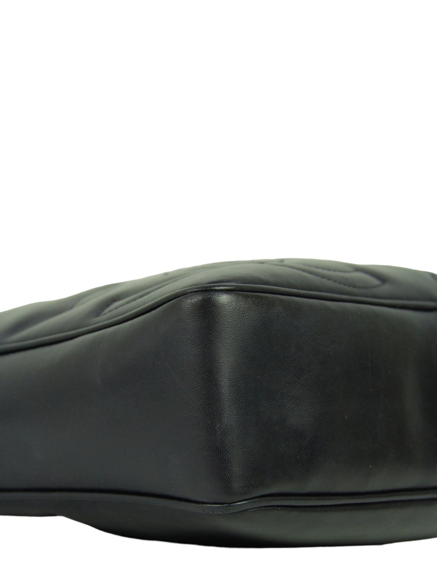 Chanel Vintage Navy Leather CC Embossed Bag