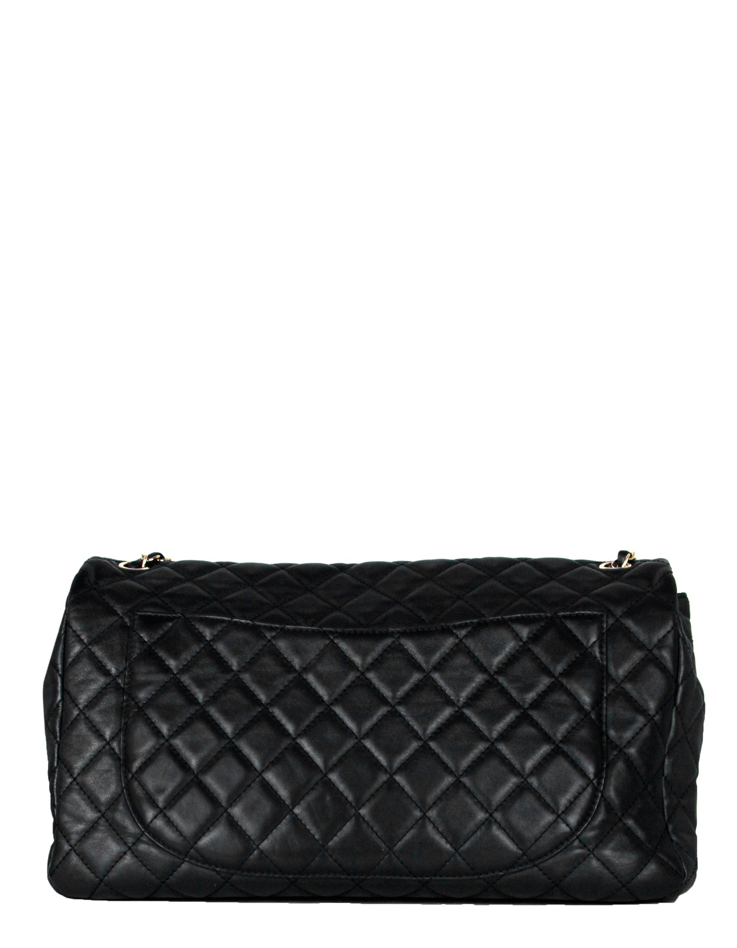 Chanel Black Leather Quilted XXL Airlines Flap Bag
