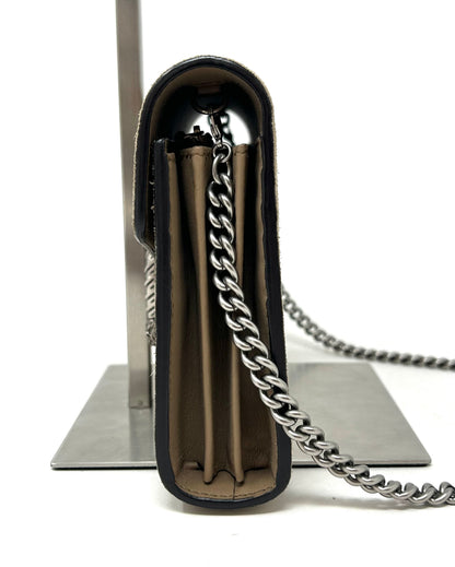 Gucci Dionysus Taupe Suede Chain Wallet Handbag