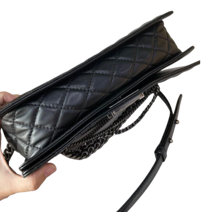 Limited Edition Enchained Medium Boy Calfskin Black RHW