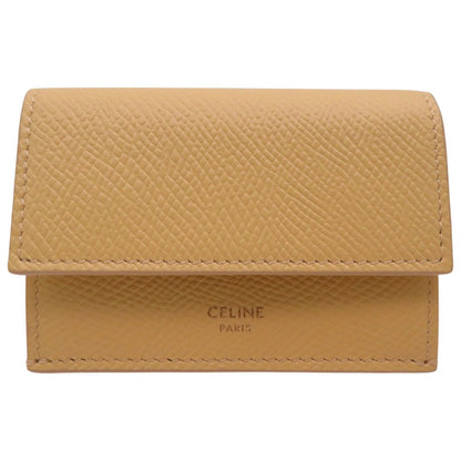 CELINE Tri-fold wallet 10E60 3BEL 11PO Calfskin yellow Folded Compact Wallet in Calfskin Yellow 10E60 3BEL 11PO Women Used