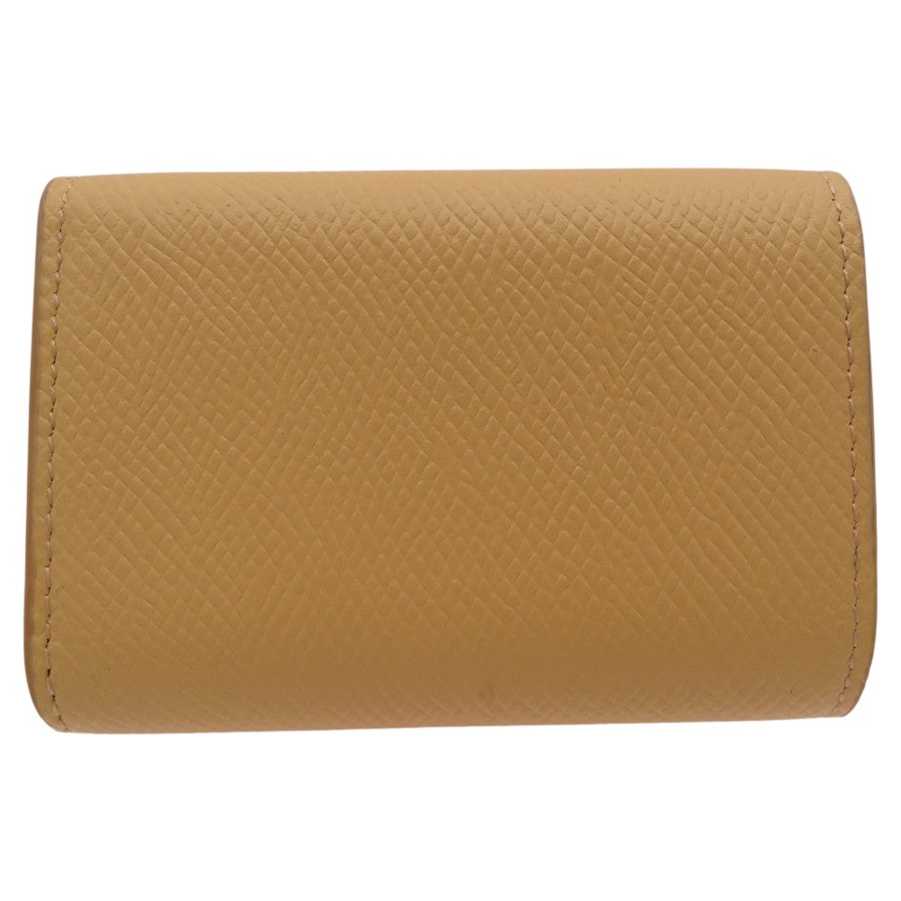 CELINE Tri-fold wallet 10E60 3BEL 11PO Calfskin yellow Folded Compact Wallet in Calfskin Yellow 10E60 3BEL 11PO Women Used