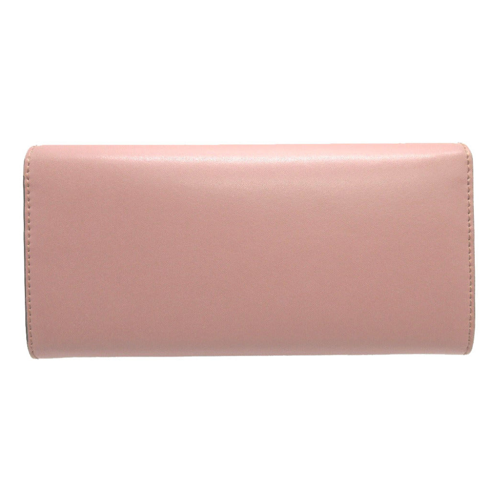FENDI Long Wallet Purse 8M0251 leather pink Two fold By the way Women