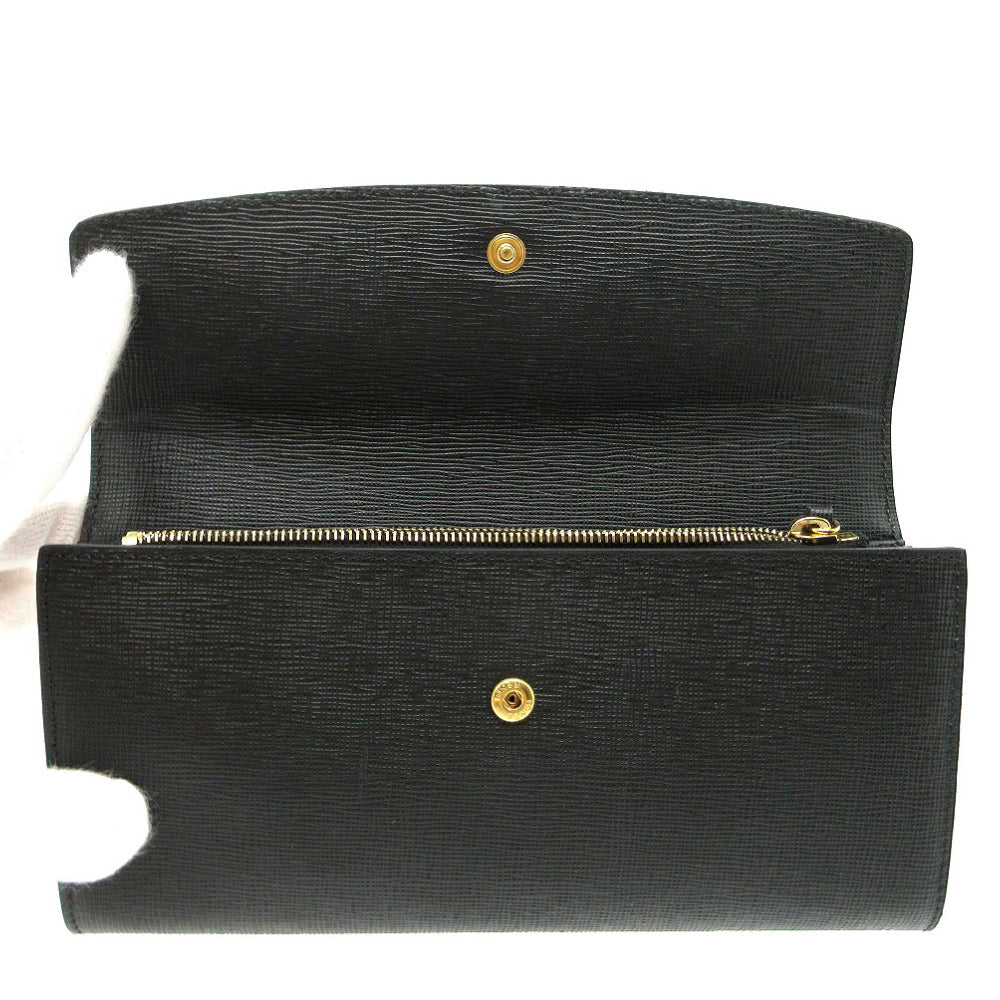 FENDI Long Wallet Purse 8M0340 leather black monster