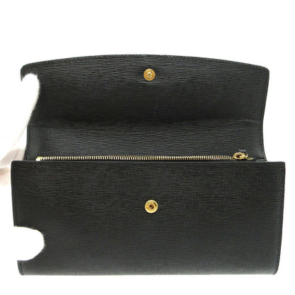 FENDI Long Wallet Purse 8M0340 leather black monster