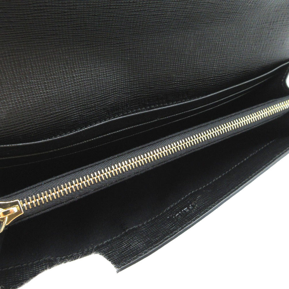 FENDI Long Wallet Purse 8M0340 leather black monster