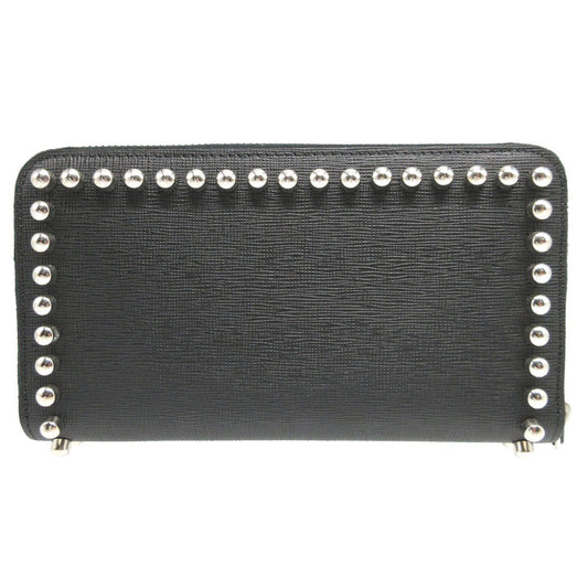 FENDI Long Wallet Purse 8M0299 leather black Karito