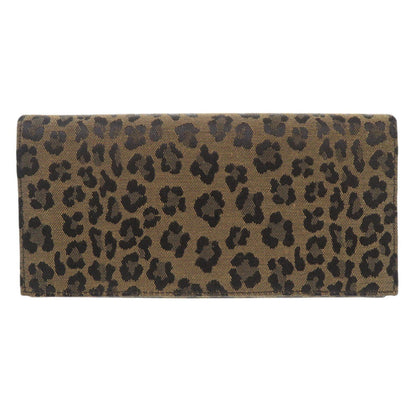 FENDI Long Wallet Purse 8M0000 Canvas, Leather beige