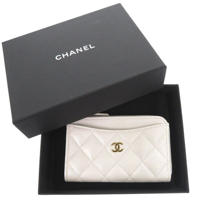 CHANEL Coin case AP3179 Caviar skin white