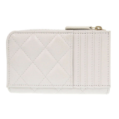 CHANEL Coin case AP3179 Caviar skin white