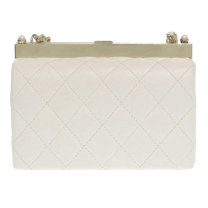 CHANEL Shoulder Bag AP3452 lambskin white COCO Mark Matrasse