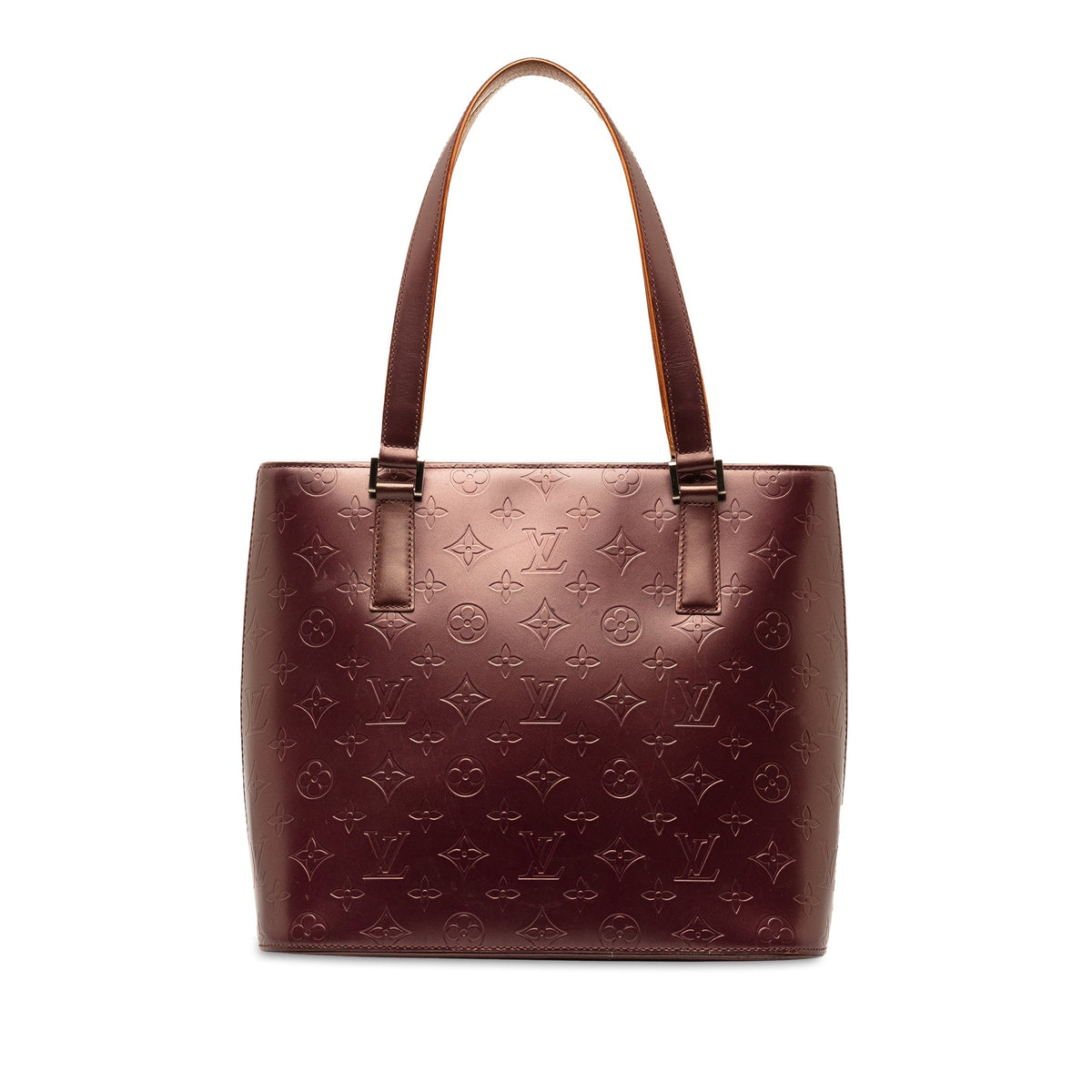 Red Louis Vuitton Monogram Mat Stockton Tote Bag