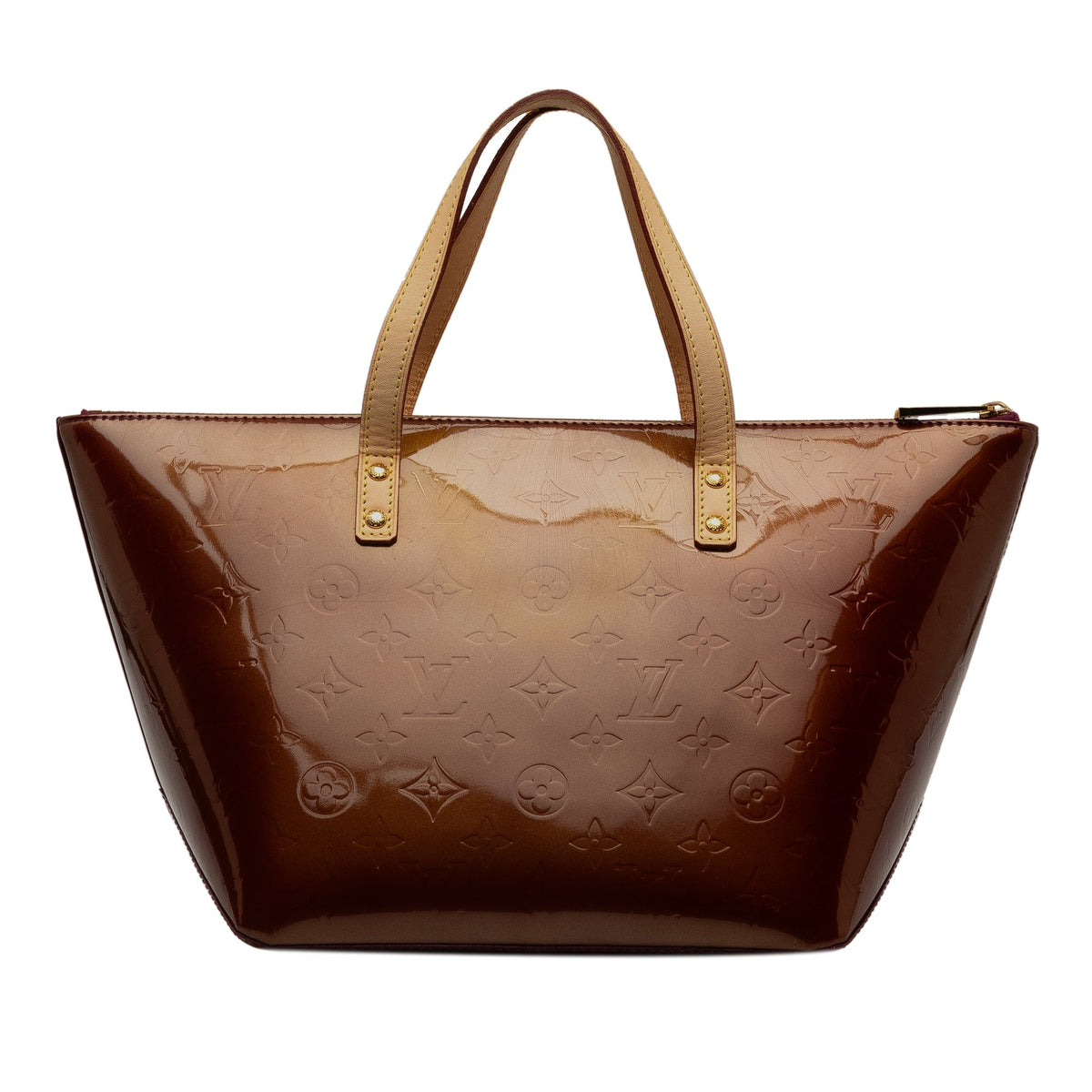 Burgundy Louis Vuitton Monogram Vernis Bellevue PM HandBag