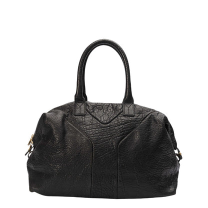 Yves Saint Laurent Black Leather Easy Y Boston Bag