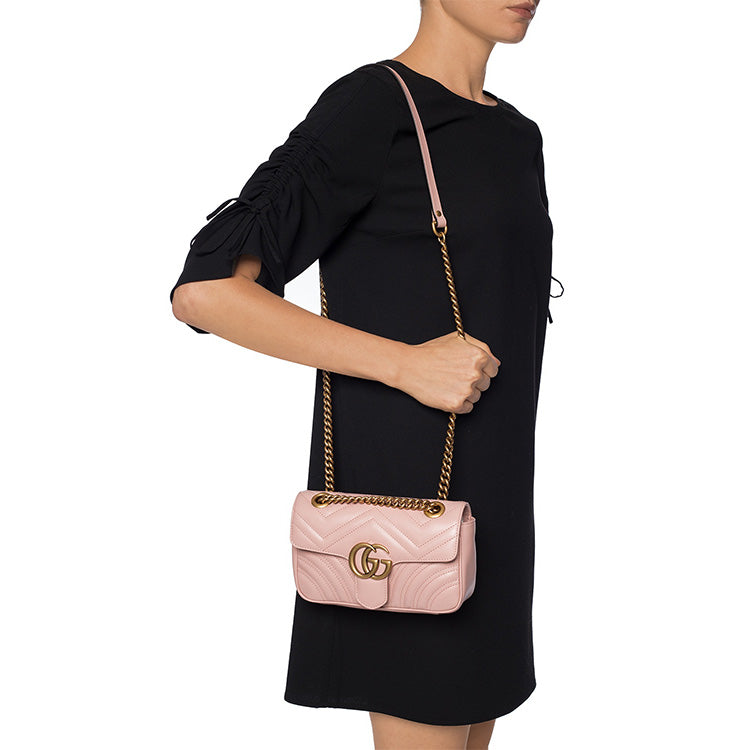 (WMNS) GUCCI GG Marmont Mini-Sized Single-Shoulder Bag Pink 446744-DTDIT-5909