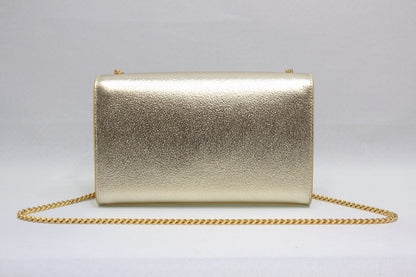 Yves Saint Laurent Kate Chain Wallet With Tassel Yellow Copper  10.2in/26cm