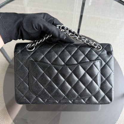 Chanel Classic Flap Small - Caviar 23CM Quilted Black Silver Hardware Series 13
