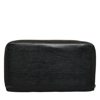 Louis Vuitton Epic Zippie Organizer Round  Long Wallet M63852 Black Leather Ladies Louis Vuitton