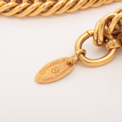 Chanel Logo Pendant GP G Lupe Necklace 2 Series Chain
