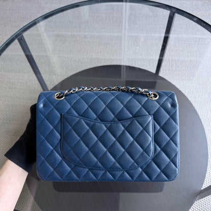 Chanel Classic Flap Medium - Caviar 25CM Quilted Dark Blue Gold Hardware Series 26