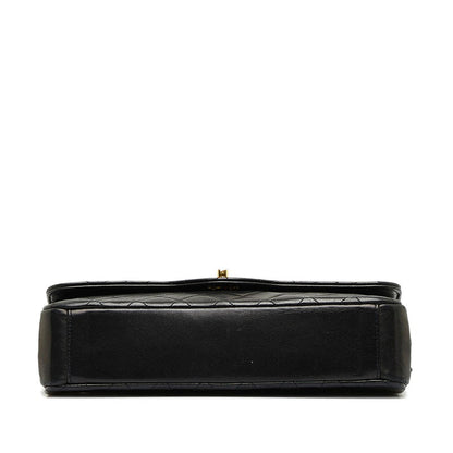 Chanel Mattress ingle Chain Shoulder Bag Black Gold   Chanel