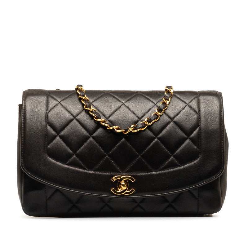 Chanel Matrace Dianaflap Chain Shoulder Bag Black G   Chanel