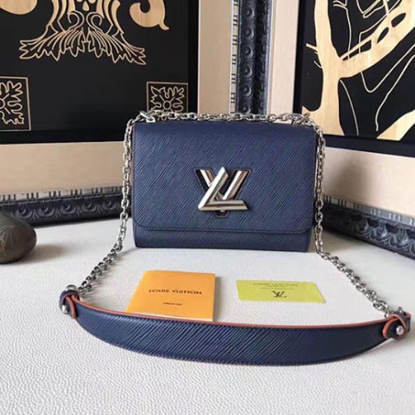 Louis Vuitton Twist MM Epi Leather Indigo Gold-Colored Lock