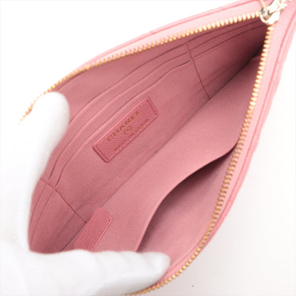 Chanel Matrasse Caviar S Pouch Pink Gold  Random