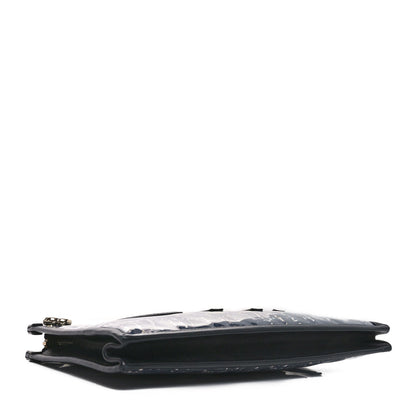 Tweed PVC Lambskin Large Pouch Black