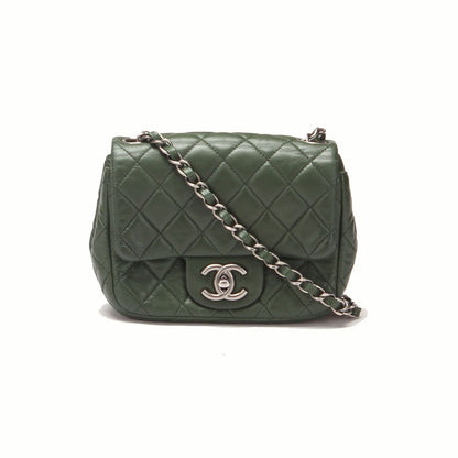 Chanel Matelasse Square Small Classic Flap Leather Shoulder Bag