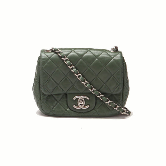 Chanel Matelasse Square Small Classic Flap Leather Shoulder Bag