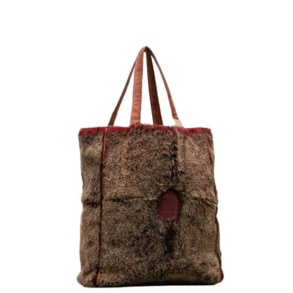 Chanel Cocomark Rapunzel  Bag houlder Bag Brown Red lace Lady Chanel