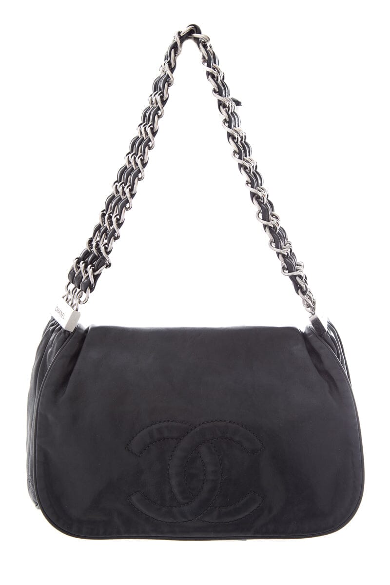 Chanel Black Rock and Chain Shoulder Bag