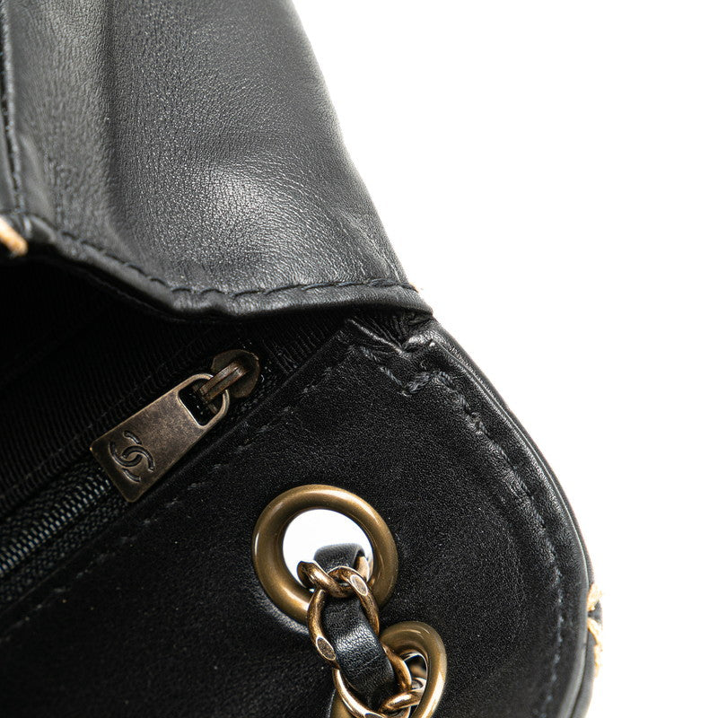 Chanel Coco Mark Wild Stitch Lambskin Shoulder Bag
