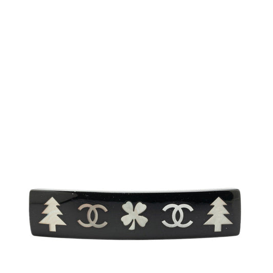 Chanel Plastic Clover Tree Barrette 03A
