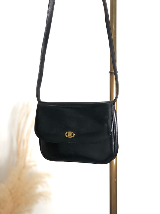 CELINE  Shoulder bag Black Vintage 533ix8