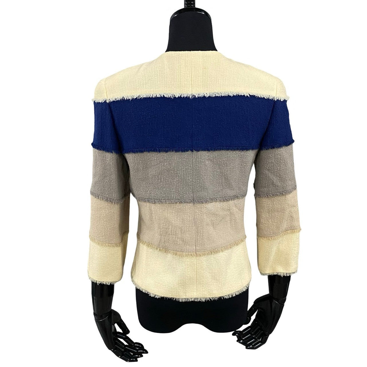 Chanel No Collar Jacket Wool Jacket