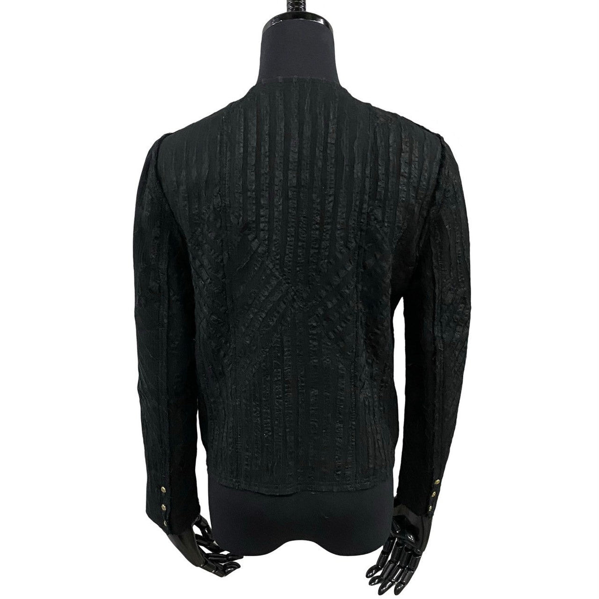 Chanel No Collar Jacket Silk Outerwear