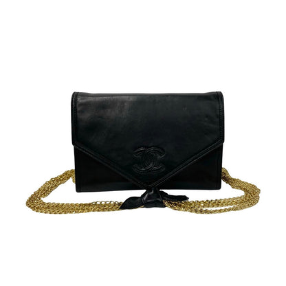 Chanel Coco Lambskin Chain Mini Shoulder Bag Leather Shoulder Bag 07694 in Good condition