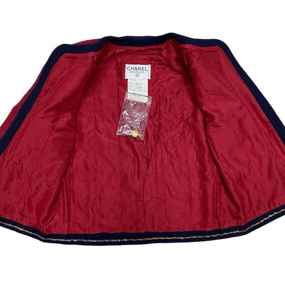 CHANEL setup wool Red 34