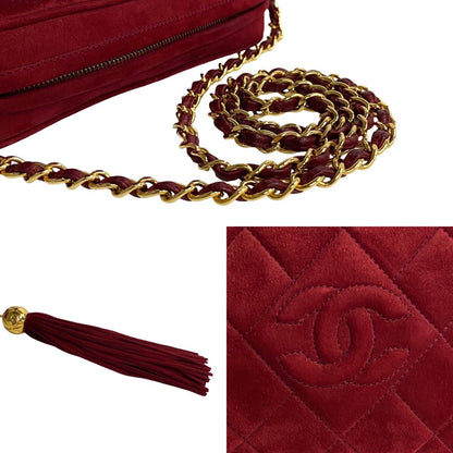 Chanel Matelasse Coco Suede Leather Tassel Chain Shoulder Bag Suede Shoulder Bag 51713 in Excellent condition