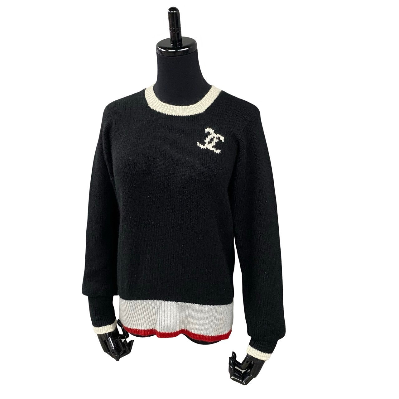 CHANEL sweater cashmere black 42