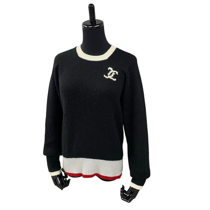 CHANEL sweater cashmere black 42