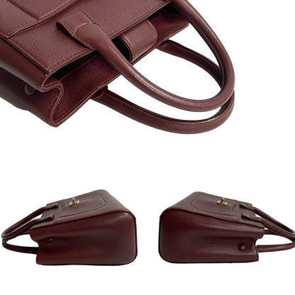CHANEL Shoulder Bag Matt caviar skin wine-red Neo Executive Tote