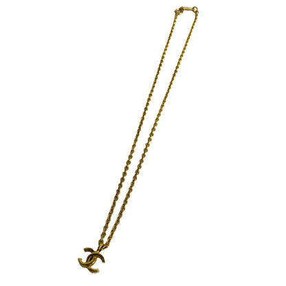 CHANEL Necklace Gold Plated gold