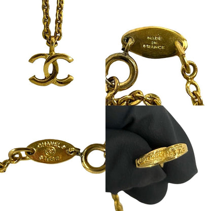 CHANEL Necklace Gold Plated gold