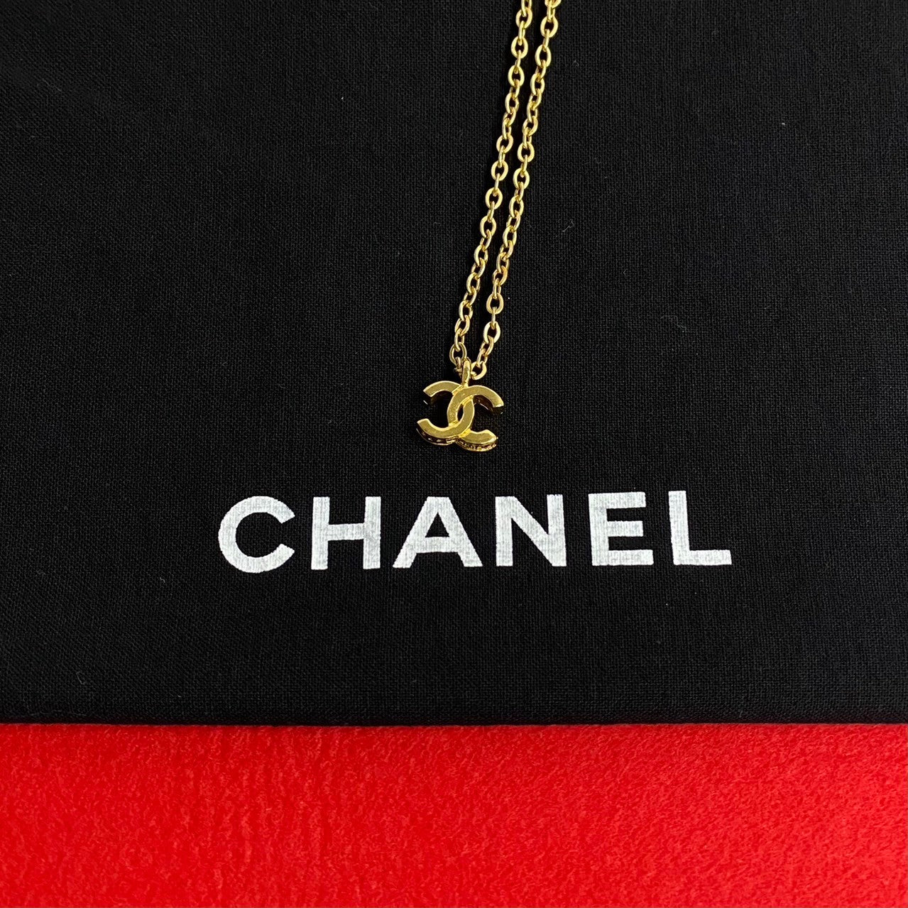 CHANEL Necklace Gold Plated gold