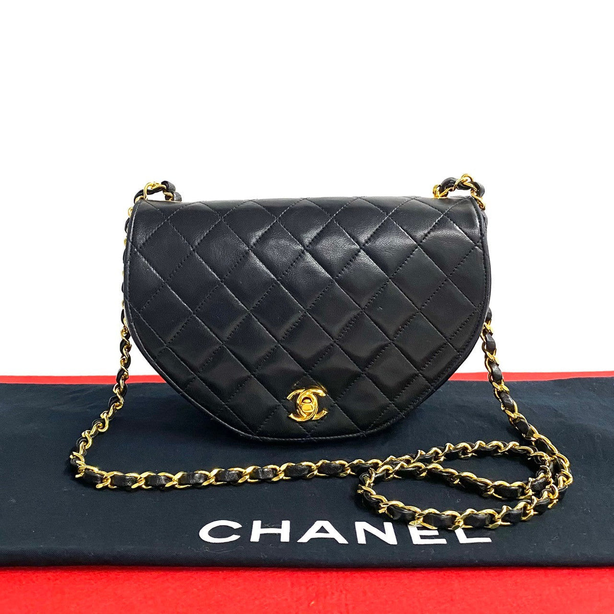Chanel Lambskin Matelasse Coco Mark Chain Shoulder Bag