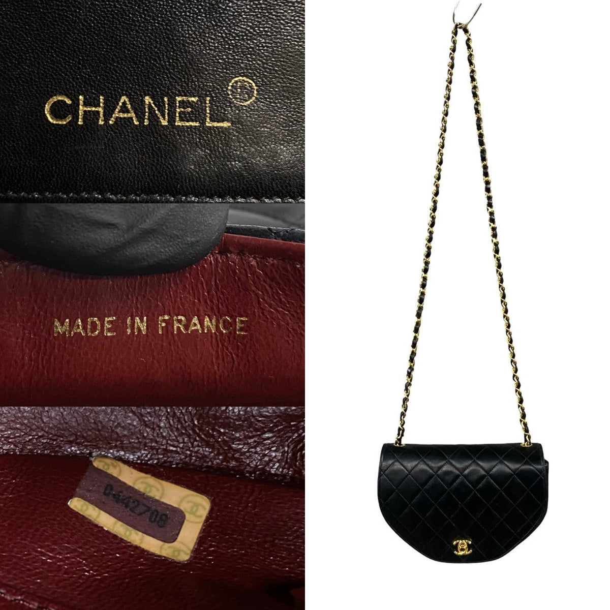 Chanel Lambskin Matelasse Coco Mark Chain Shoulder Bag